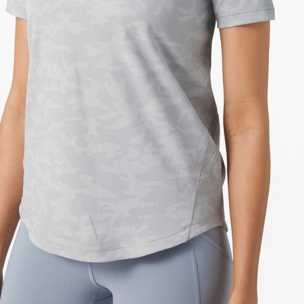 Lululemon Long Distance Camo Short Sleeve Shirt Crew Top Tee Swiftly Stretch 8 - Picture 13 of 16